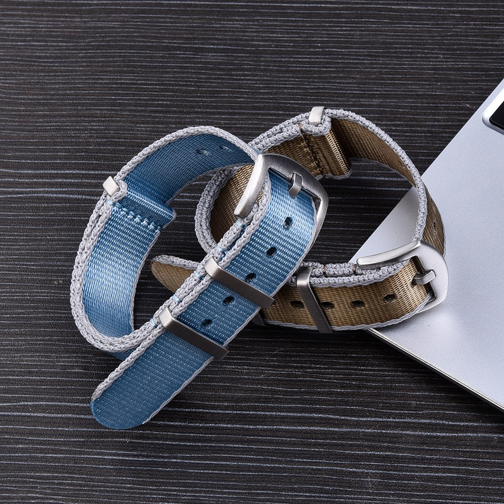 Seatbelt Universal Nylon Strap - Black / 18mm / 20mm / 22mm