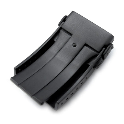 Brushed Stainless Steel Universal Watch Clasp - Black / 18mm / 20mm / 22mm