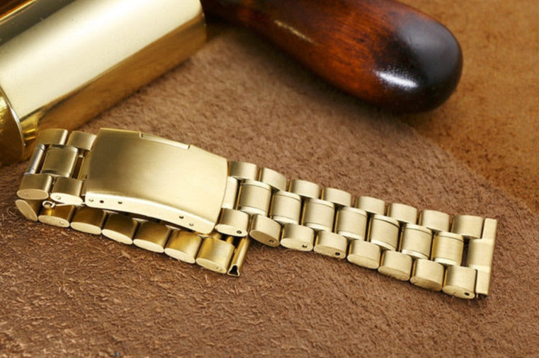 3 Link Stainless Steel Bracelet - Gold