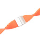 Silicone Butterfly Clasp Quick Release Watch Strap - Orange