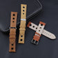 Genuine Leather Racing Style Watch Strap - Wine Red