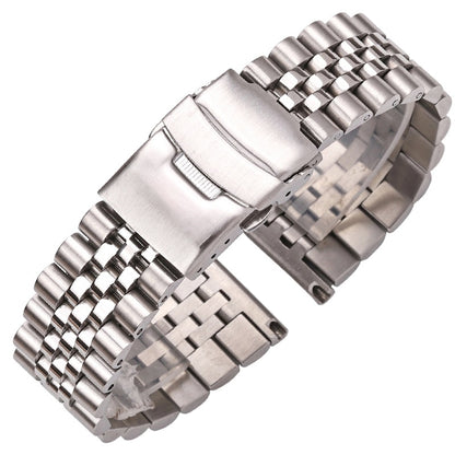 Stainless Steel J-Style Universal Watch Bracelet / 18mm / 20mm / 22mm / 24mm