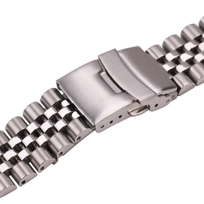 Stainless Steel J-Style Universal Watch Bracelet / 18mm / 20mm / 22mm / 24mm