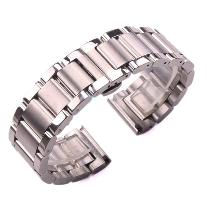 Butterfly Clasp Stainless Steel Bracelet - Middle Brushed