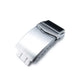 Brushed Stainless Steel V Clasp Double Lock Diver Buckle - Silver