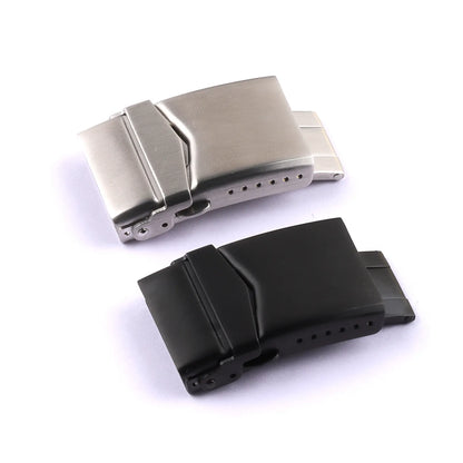 Brushed Stainless Steel Universal Watch Clasp - Silver / 18mm / 20mm / 22mm