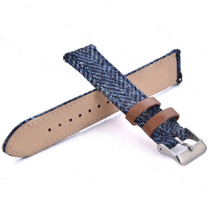 Wool Weave Two Piece Universal Watch Strap - Blue / 18mm / 20mm / 22mm