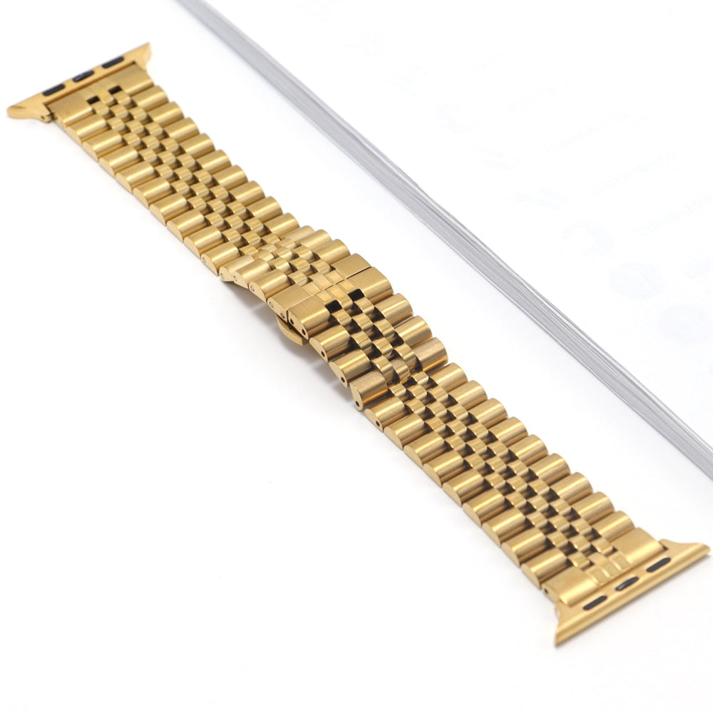 Jubilee Stainless Steel Bracelet for Apple Watch - Gold