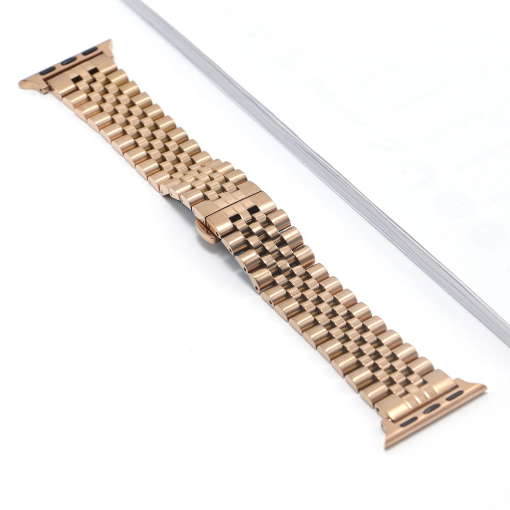 Jubilee Stainless Steel Bracelet for Apple Watch - Rose Gold