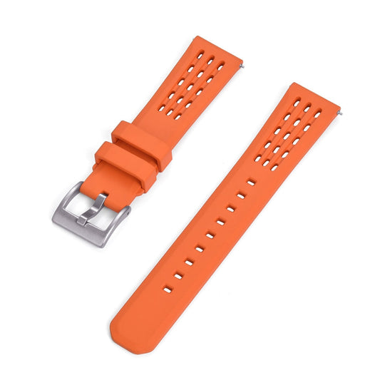 Premium Quick Release FKM Rubber Watch Strap - Orange