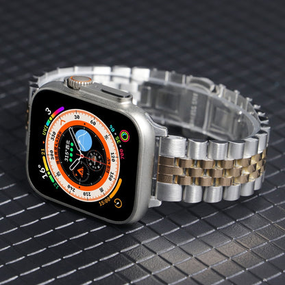 Jubilee Stainless Steel Bracelet for Apple Watch - Silver/Rose Gold