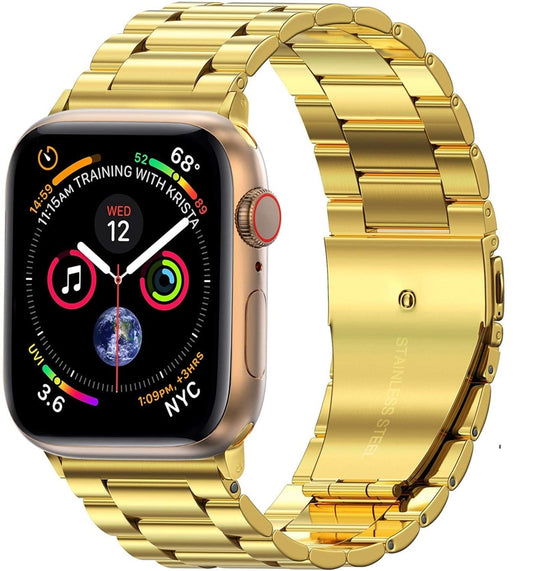 3 Link Stainless Steel Bracelet for Apple Watch - Gold