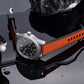 Hybrid Rubber FKM x Canvas Strap - Orange + Black