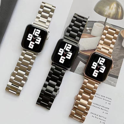 3 Link Stainless Steel Bracelet for Apple Watch - Rose Gold