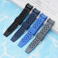 Textured Curved Rubber Watch Strap for Swatch X Blancpain - Gray