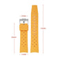 Textured Curved Rubber Watch Strap for Swatch X Blancpain - Orange