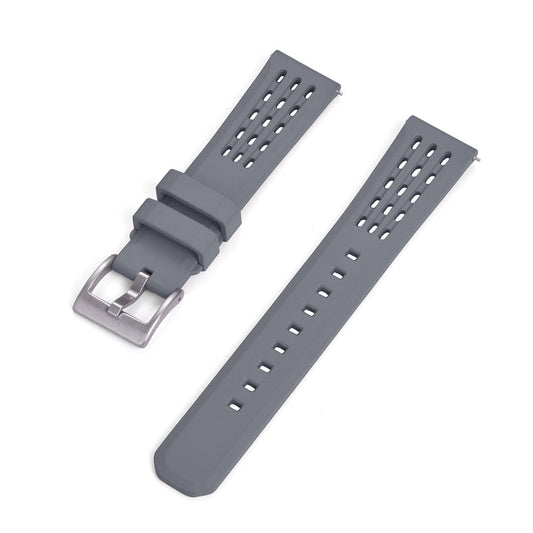 Premium Quick Release FKM Rubber Watch Strap - Gray