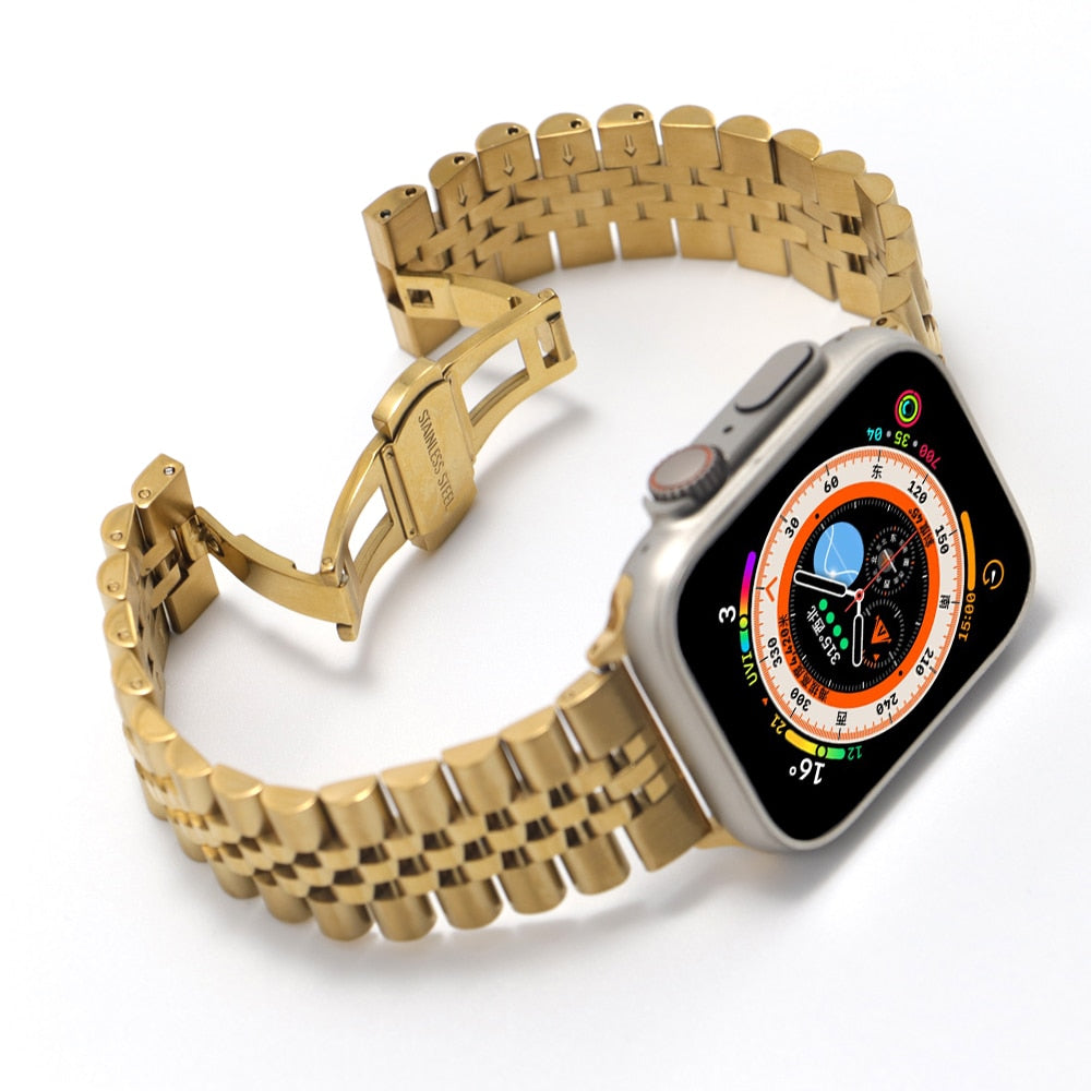 Jubilee Stainless Steel Bracelet for Apple Watch - Rose Gold