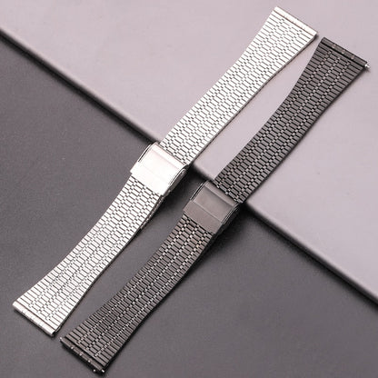 Retro Stainless Steel Universal Watch Bracelet - Silver / 20mm / 22mm
