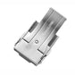 Brushed Stainless Steel Push Button Folding Watch Clasp - Silver