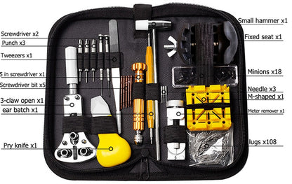 158-Piece Watch Repair Tool Kit