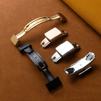 Premium FKM Rubber Strap with Butterfly Clasp For Tissot PRX (40/35mm) - Blue