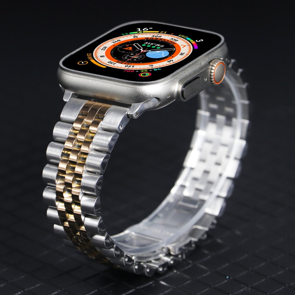 Jubilee Stainless Steel Bracelet for Apple Watch - Blue/Gold