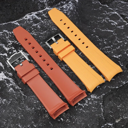 Curved Rubber Watch Strap for Swatch X Blancpain - Yellow