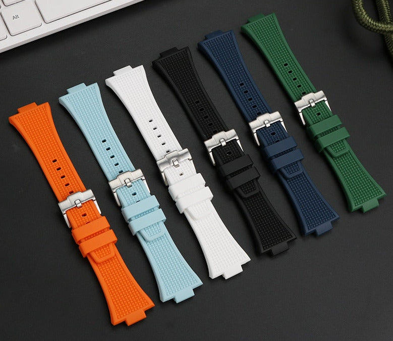 Silicone Bracelet Band Accessories | Curved Rubber Strap Tissot Watch -  22mm Silicone - Aliexpress