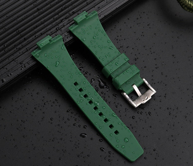 Rubber Waffle Strap For Tissot PRX (40mm) - Green