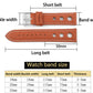 Genuine Leather Racing Style Watch Strap - Light Brown