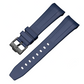 Curved Rubber Watch Strap for Swatch X Blancpain - Blue