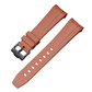 Curved Rubber Watch Strap for Swatch X Blancpain - Brown