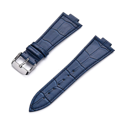 Alligator Leather Style Strap For Tissot PRX (40mm) - Blue