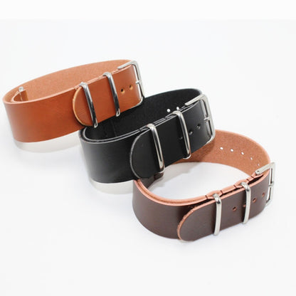 Single Piece Universal Leather Strap - Light Brown / 18mm / 20mm / 22mm