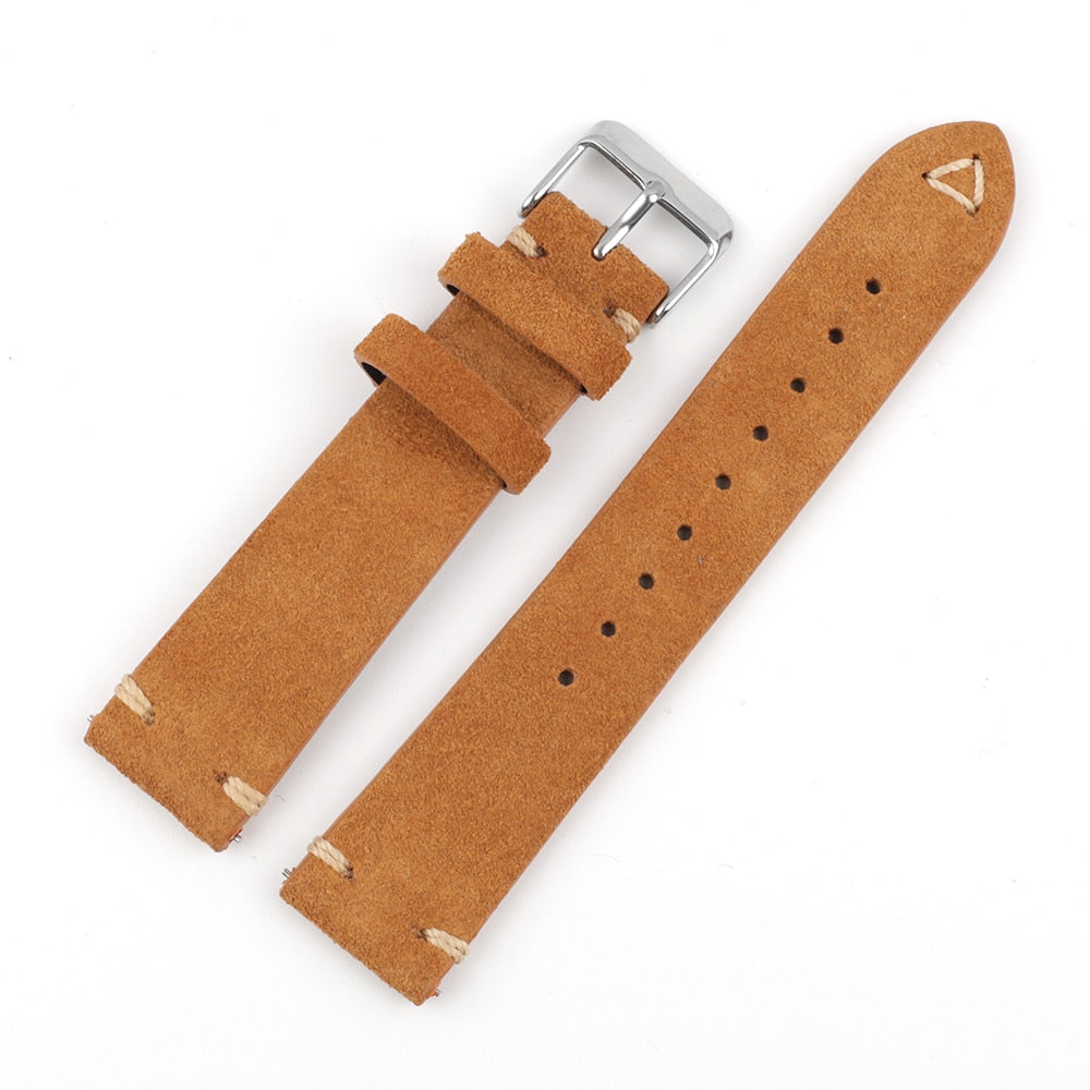 Vintage Suede Watch Strap - Tan