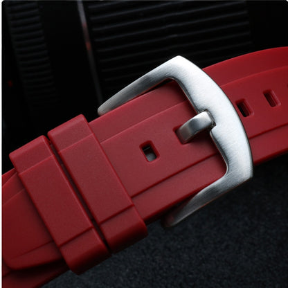 Straight End FKM Rubber Universal Dive Strap - Blue / 20mm / 22mm