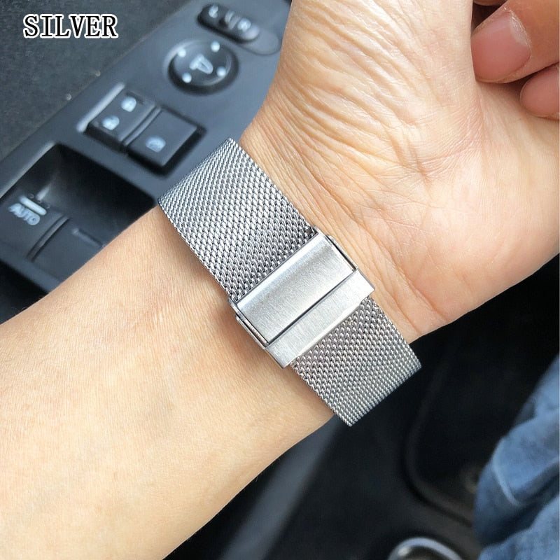 Mesh Milanese Bracelet - Silver