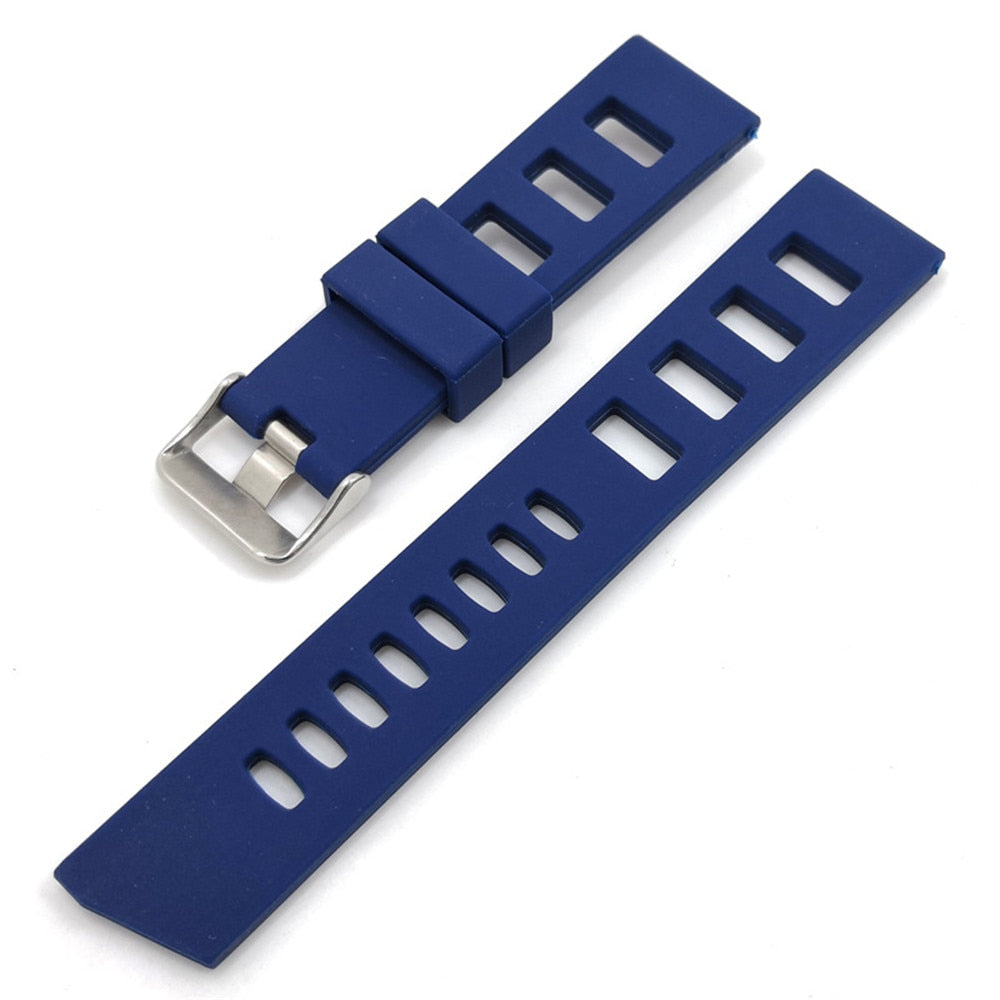 Silicone Flex Rubber Watch Strap - Blue