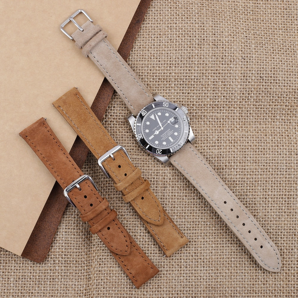 Premium Suede Strap - Brown