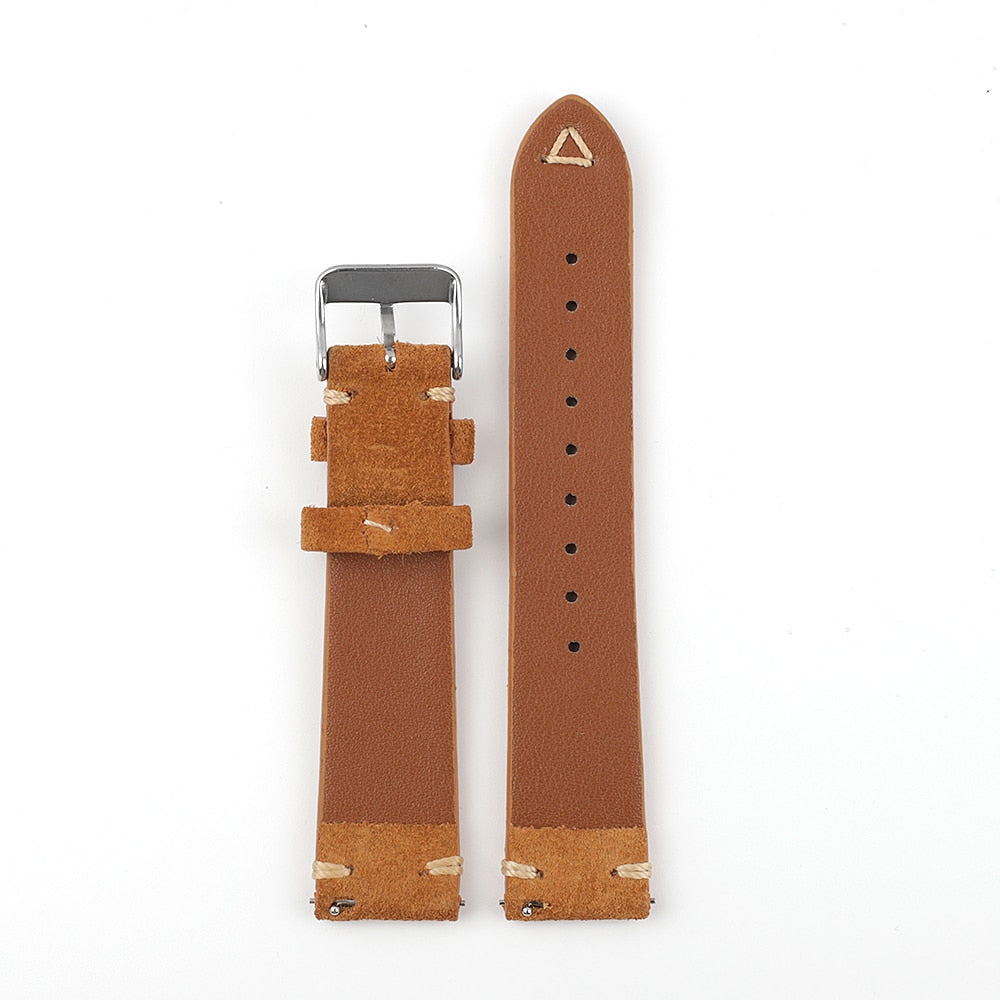 Vintage Suede Watch Strap - Dark blue