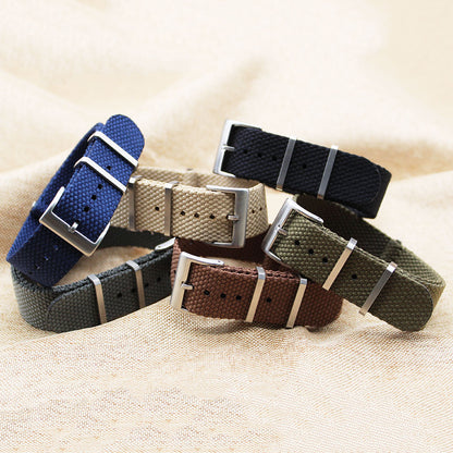 Canvas Weave Universal Nylon Strap - Brown / 20mm / 22mm