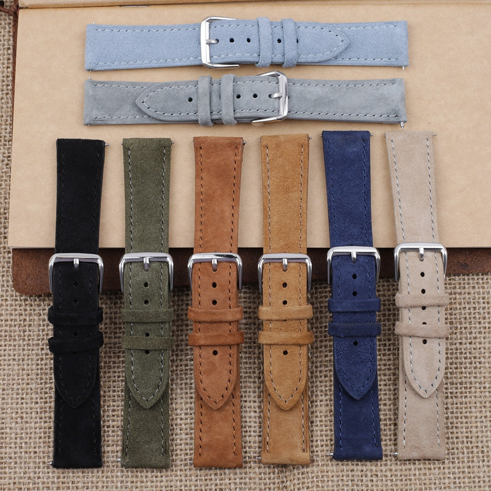 Premium Suede Strap - Blue