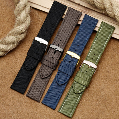 Canvas Two Piece Universal Watch Strap - Green / 18mm / 20mm / 22mm