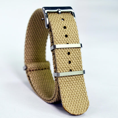 Canvas Weave Universal Nylon Strap - Khaki / 20mm / 22mm