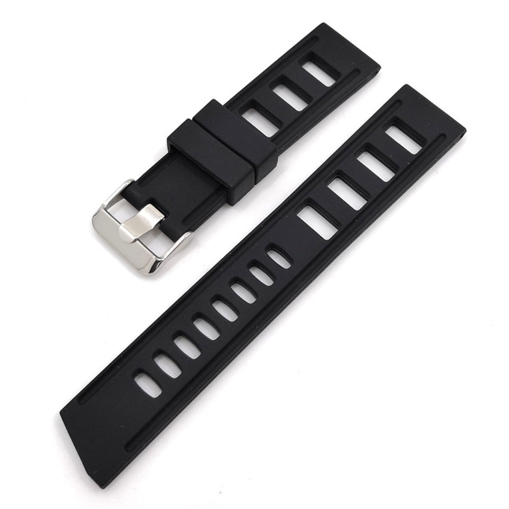 矽膠 Flex 橡膠錶帶 - 黑色