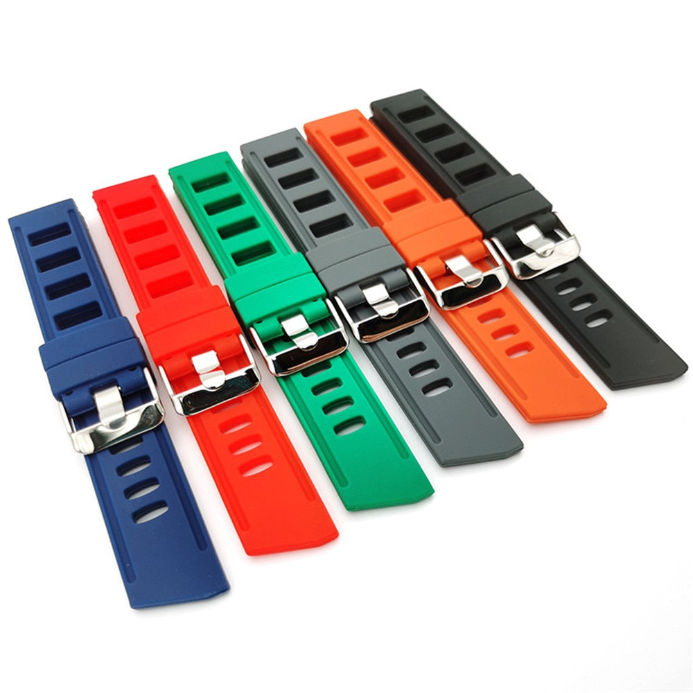 Silicone Flex Rubber Watch Strap - Green