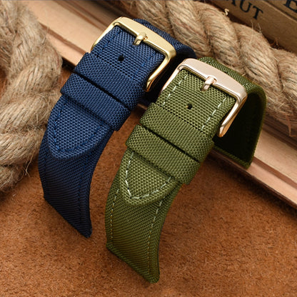 Canvas Two Piece Universal Watch Strap - Blue / 18mm / 20mm / 22mm