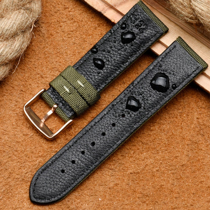 Canvas Two Piece Universal Watch Strap - Brown / 18mm / 20mm / 22mm