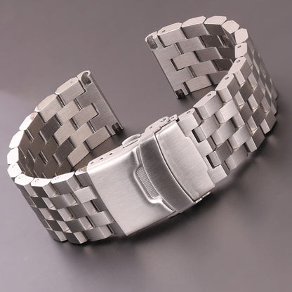 Engineering Brushed Steel Universal Bracelet / 18mm / 20mm / 22mm / 24mm